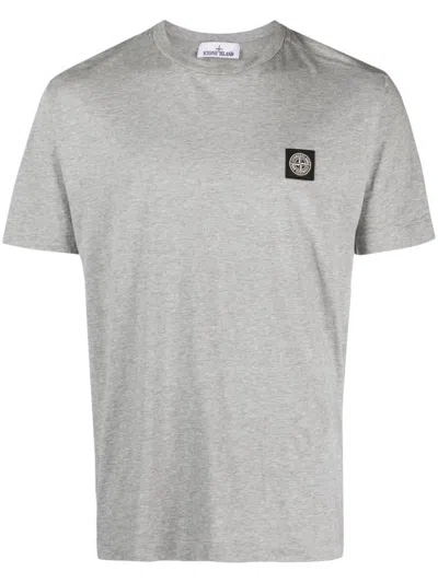 Shop Stone Island T-shirts And Polos In Grey