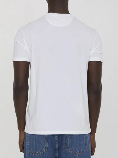 Shop Valentino T-shirt With Vlogo Signature Patch In White