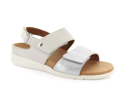 Shop Strive Women's Riviera Ii Adjustable 3 Strap Sandals In Silver