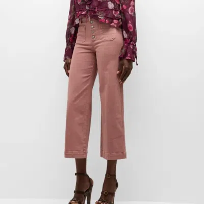 Shop Paige Anessa With Patch Pocket Pants In Dark Rose Blush In Multi