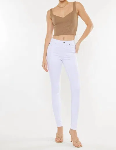 Kancan Alabaster High Rise Super Skinny Jeans In White In White