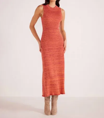 Shop Minkpink Raphael Knit Midi Dress In Amber In Brown