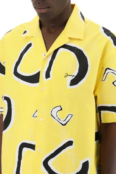 Shop Jacquemus Jean Bowling Shirt For Men In Giallo