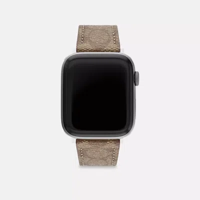 Shop Coach Outlet Apple Watch Strap, 42 Mm And 44 Mm In Green