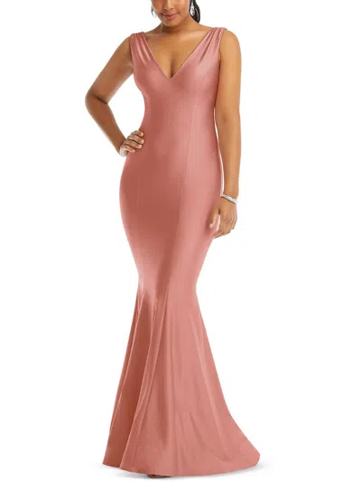 Shop Cynthia & Sahar Womens Ruched Polyester Evening Dress In Pink