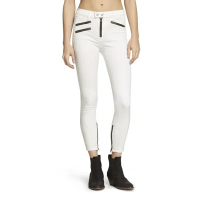 Rag & Bone White High Rise Biker Jeans In White