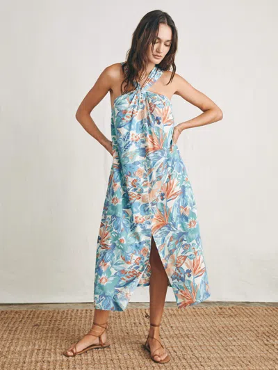 Faherty Bay Twist Dress In Paradise Blossom Floral