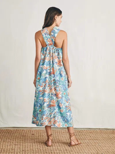 Faherty Bay Twist Dress In Paradise Blossom Floral