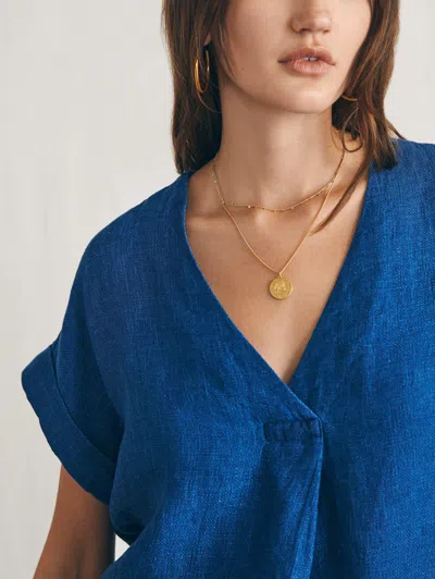 Faherty Sanibel Top In Indigo