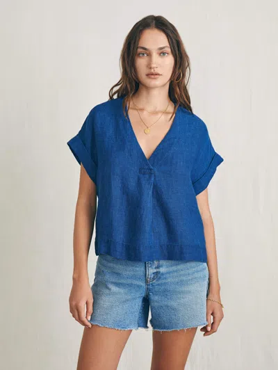 Faherty Sanibel Top In Indigo