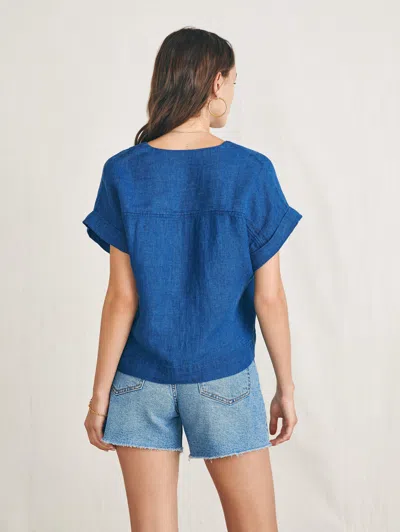 Faherty Sanibel Top In Indigo
