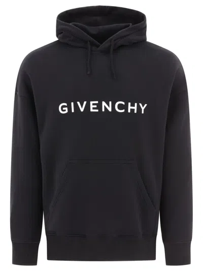 Shop Givenchy " Archetype" Hoodie In Black