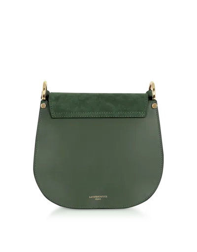 Leparmentier Paris Agave Suede And Smooth Leather Shoulder Bag