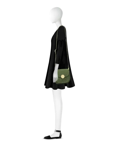 Leparmentier Paris Agave Suede And Smooth Leather Shoulder Bag