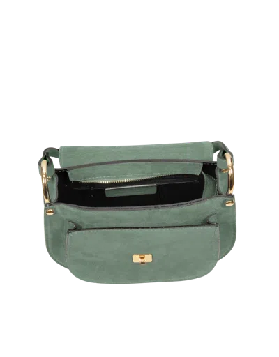 Leparmentier Paris Agave Suede And Smooth Leather Shoulder Bag