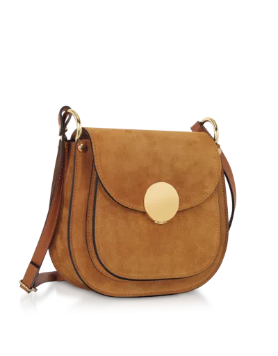 Leparmentier Paris Agave Suede And Smooth Leather Shoulder Bag