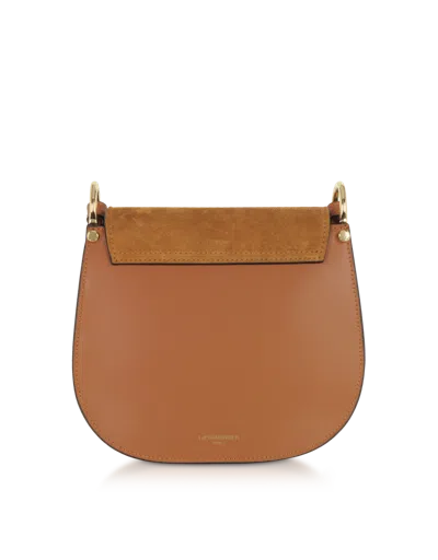 Leparmentier Paris Agave Suede And Smooth Leather Shoulder Bag