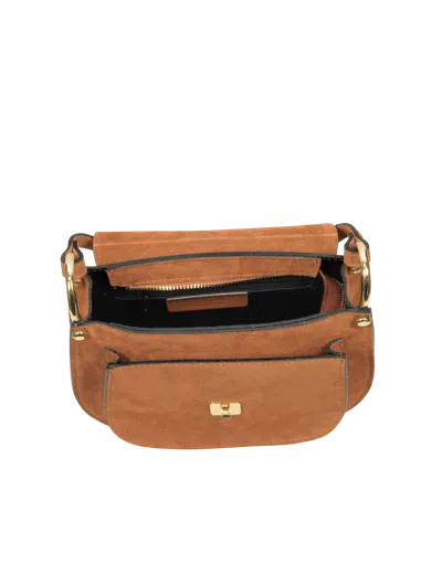 Leparmentier Paris Agave Suede And Smooth Leather Shoulder Bag