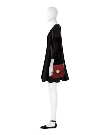 Leparmentier Paris Agave Suede And Smooth Leather Shoulder Bag