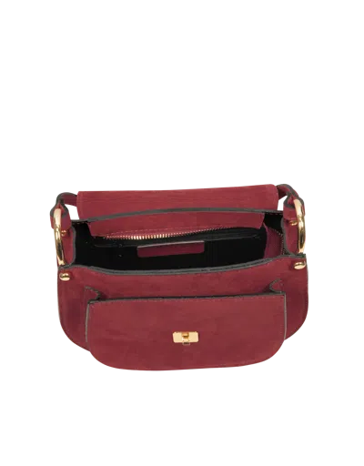 LEPARMENTIER PARIS AGAVE SUEDE AND SMOOTH LEATHER SHOULDER BAG 