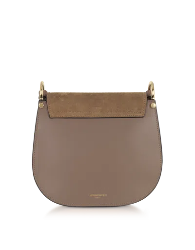 Leparmentier Paris Agave Suede And Smooth Leather Shoulder Bag