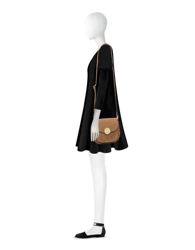 Leparmentier Paris Agave Suede And Smooth Leather Shoulder Bag