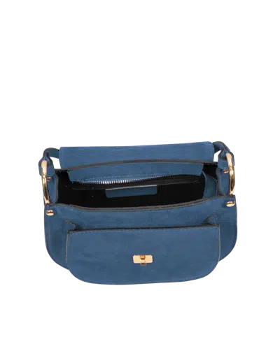 Leparmentier Paris Agave Suede And Smooth Leather Shoulder Bag