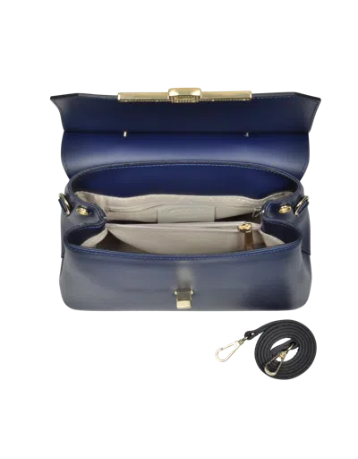 Leparmentier Paris Atlanta Top Handle Satchel Bag W/shoulder Strap