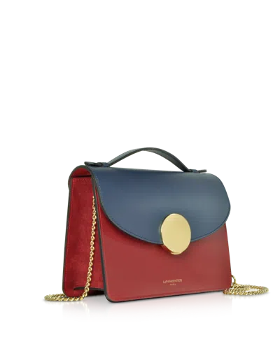 Leparmentier Paris New Ondina Color Block Flap Top Leather Satchel Bag