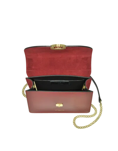 Leparmentier Paris New Ondina Color Block Flap Top Leather Satchel Bag
