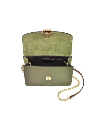 Leparmentier Paris New Ondina Color Block Flap Top Leather Satchel Bag