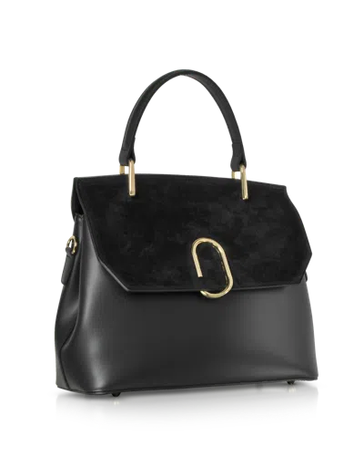 Leparmentier Paris Thais Suede And Leather Satchel Bag