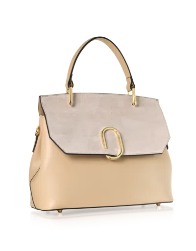 Leparmentier Paris Thais Suede And Leather Satchel Bag