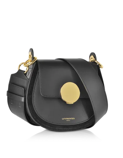 LEPARMENTIER PARIS YUCCA SUEDE AND LEATHER SHOULDER BAG 