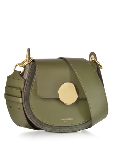 Leparmentier Paris Yucca Suede And Leather Shoulder Bag