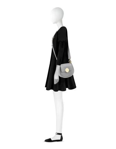 LEPARMENTIER PARIS YUCCA SUEDE AND LEATHER SHOULDER BAG 