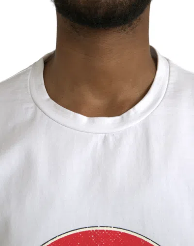 Shop Dolce & Gabbana White Amor Heart Cotton Crewneck Short Sleeve Men's T-shirt