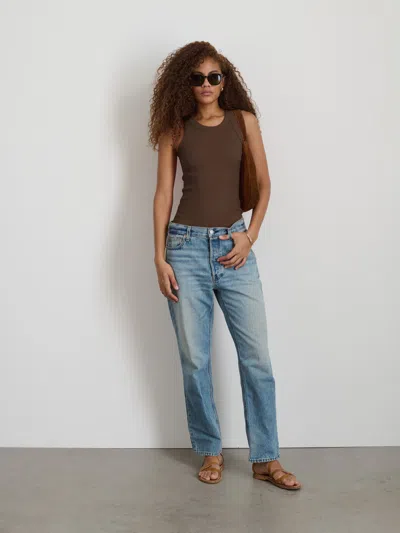 Alex Mill Everyday Rib Tank In Roasted Bean