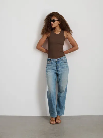 Alex Mill Everyday Rib Tank In Roasted Bean