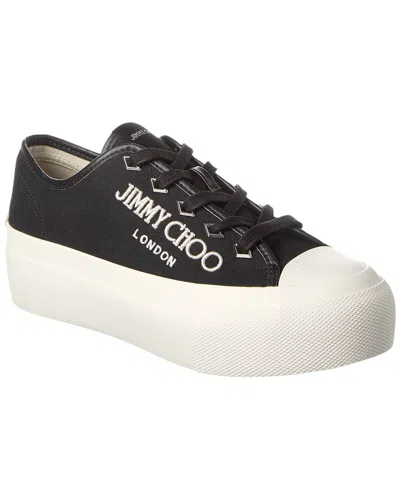 Shop Jimmy Choo Palma Maxi/f Canvas Sneaker In Black