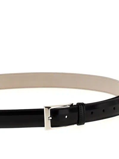 Shop Brunello Cucinelli Leather Belt Belts Black