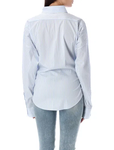 Shop Diesel Blue Striped Casual Shirt For Women