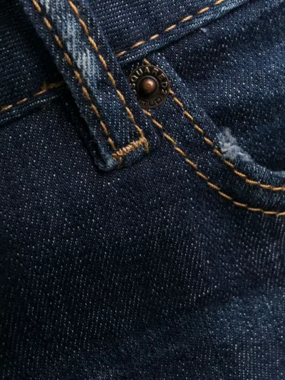 Shop Dsquared2 Indigo Blue Low-rise Skinny Denim Jeans For Women