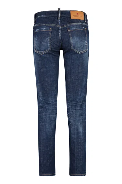 Dsquared2 Women's Jennifer Straight Leg Jeans In Blue For Fw23 In Denim