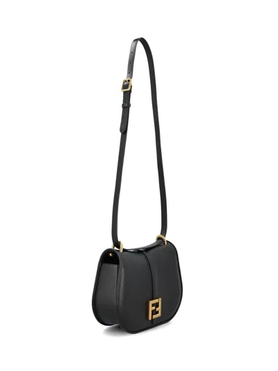 Fendi Luxurious Pink Leather Medium Shoulder Handbag For Women – Elegant Glamour Meets Functionality In Black