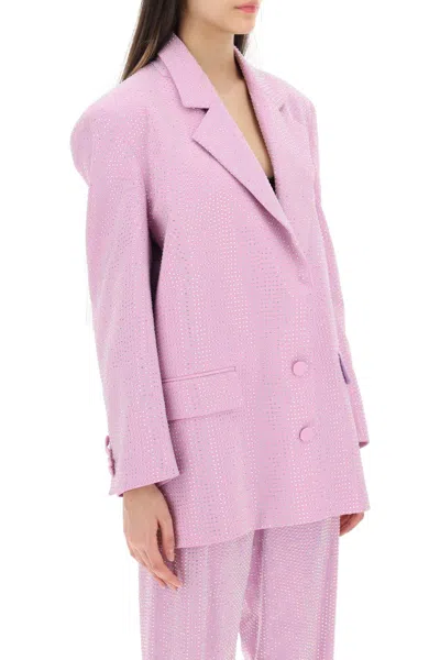 Shop Giuseppe Di Morabito Pink Crystal-embellished Cotton Jacket For Women
