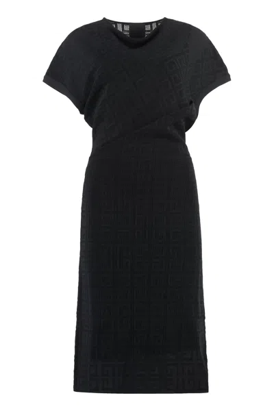 Shop Givenchy Black Jacquard Knit Dress For Women | Fw23 Season