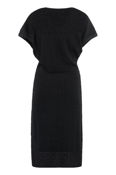 Shop Givenchy Black Jacquard Knit Dress For Women | Fw23 Season