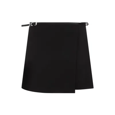 Shop Givenchy Black Mini Wrap Skirt For Women
