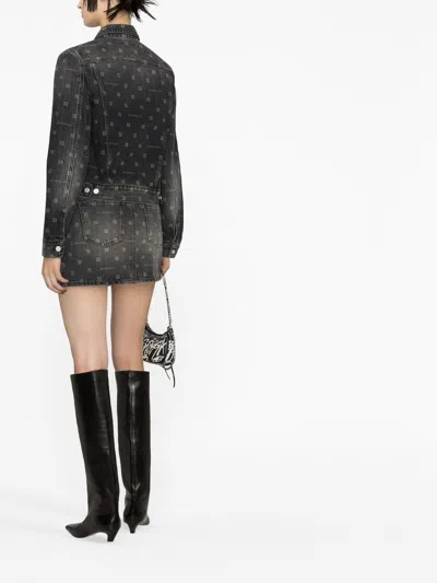 Shop Givenchy Black Monogram Denim Jacket For Women